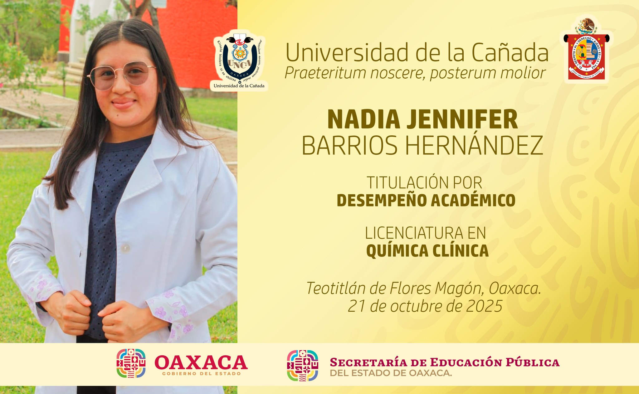 Nadia Jennifer Barrios Hernández.